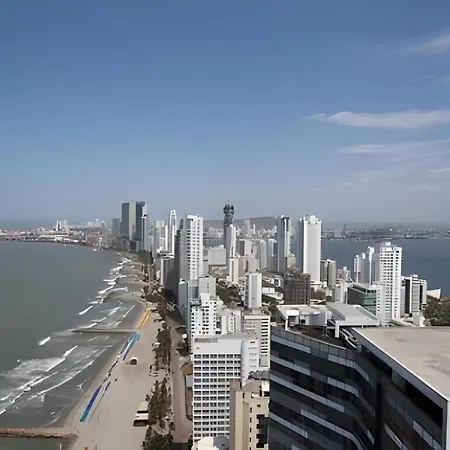 Lujoso Apto Vista Al Mar Piso 34 - Palmetto Apartment Cartagena